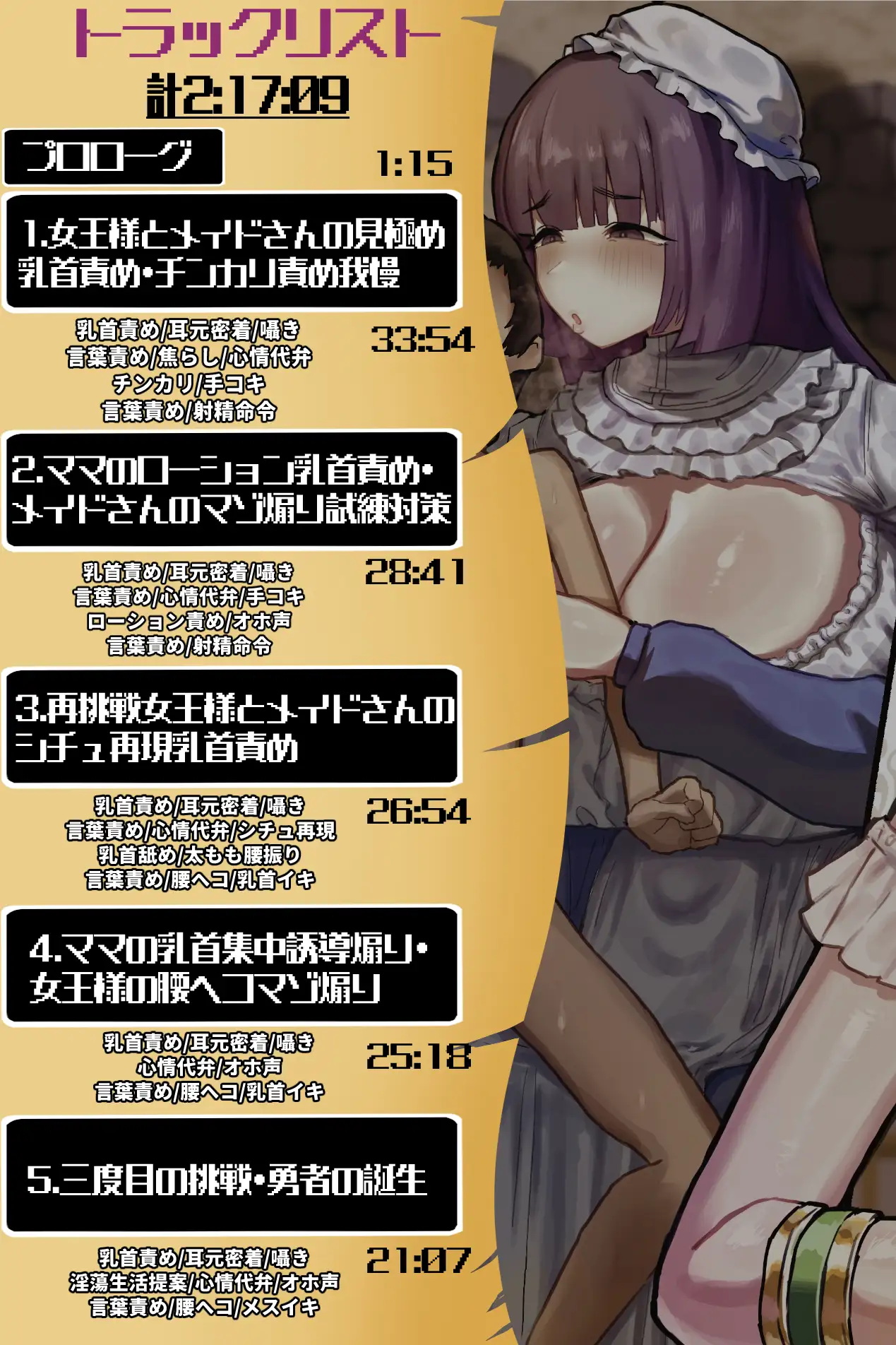 勇者「乳首マゾ」 ～女の人に勝てなくなっちゃうっ！女王様たちの乳首責め我慢試練～