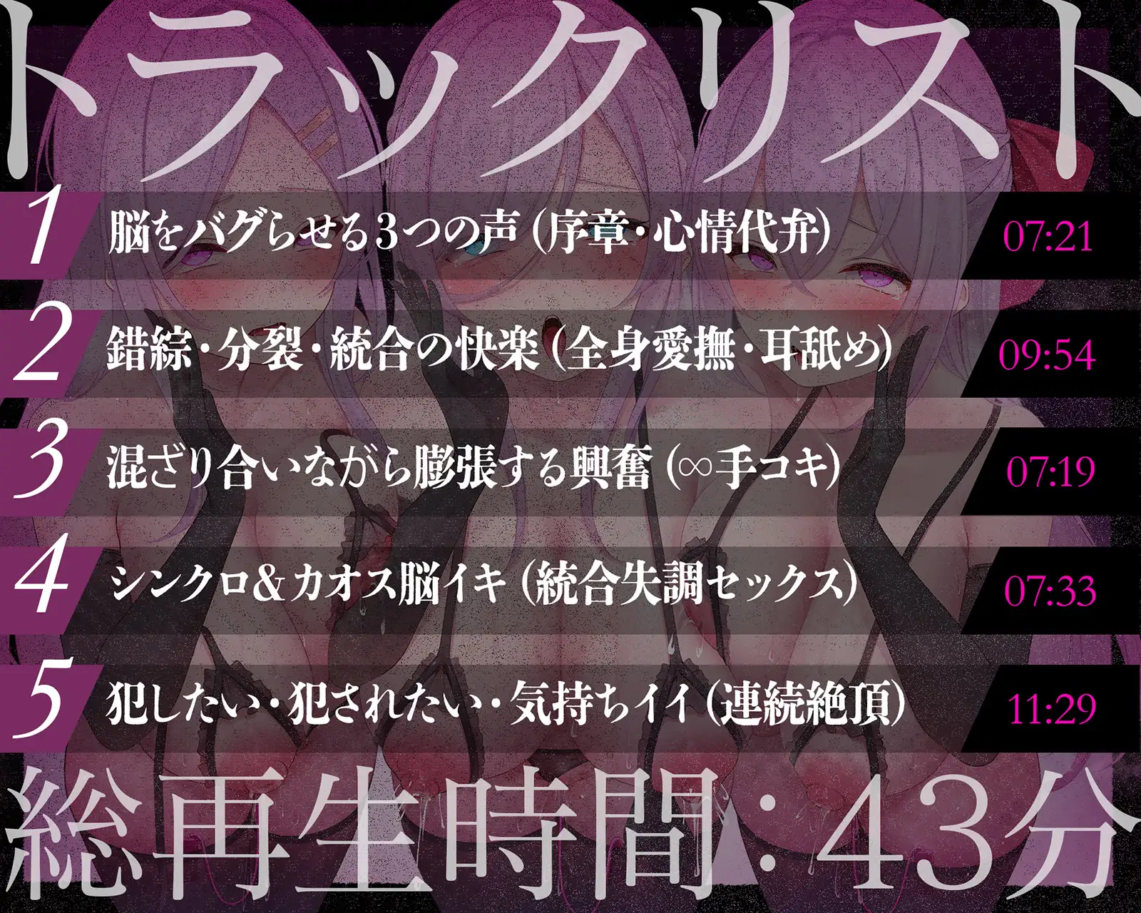 【多重シンクロ催○】犯したい・犯されたい・気持ちいい～三方向からされて、脳みそ溶けて全部出ちゃう…