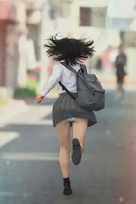 時間停止で追い詰めた白パンティ女子高生