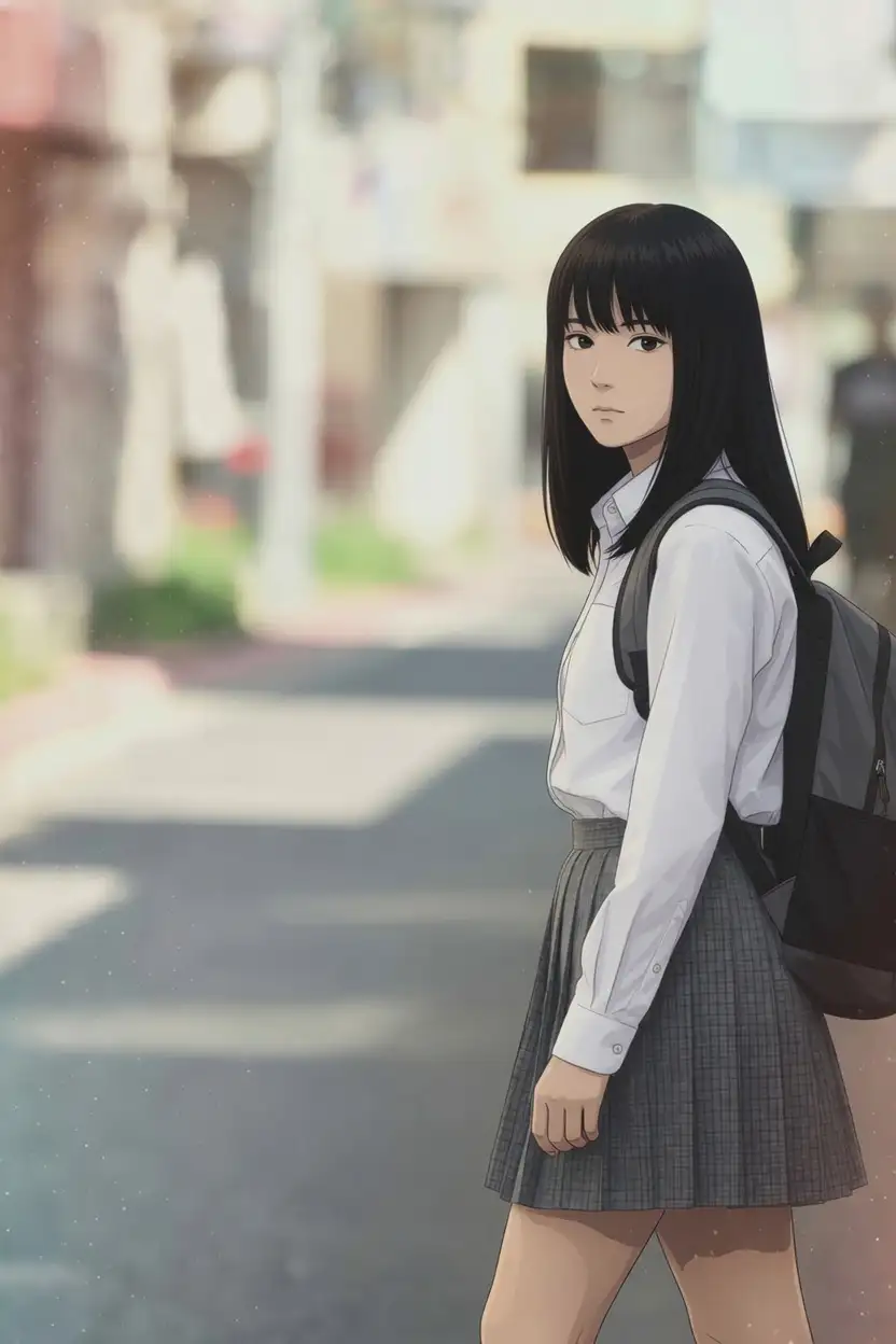 時間停止で追い詰めた白パンティ女子高生