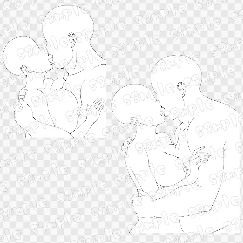 線画素材集[手]110