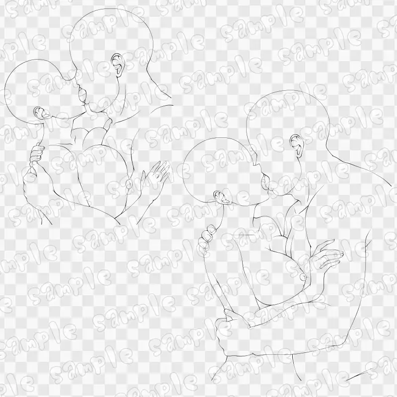 線画素材集[手]110