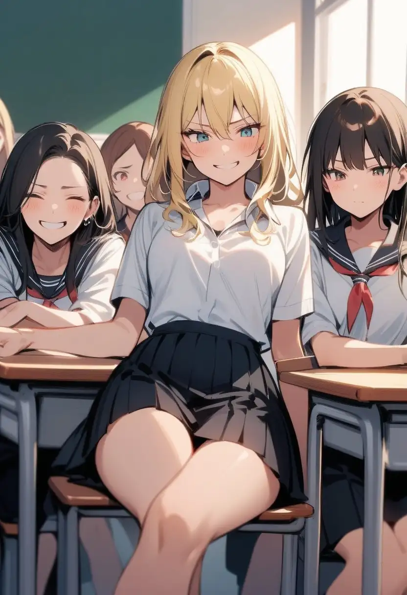 ヤンキー女子のチンポ鑑賞 女子高生が軟弱男子を虐めパンツを脱がせ 短小包茎の恥ずかしいお子様チンポを嘲笑う