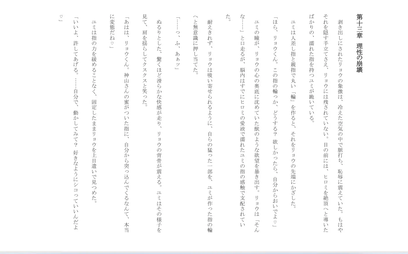 聖域の崩壊(寝取られ小説+音声朗読)
