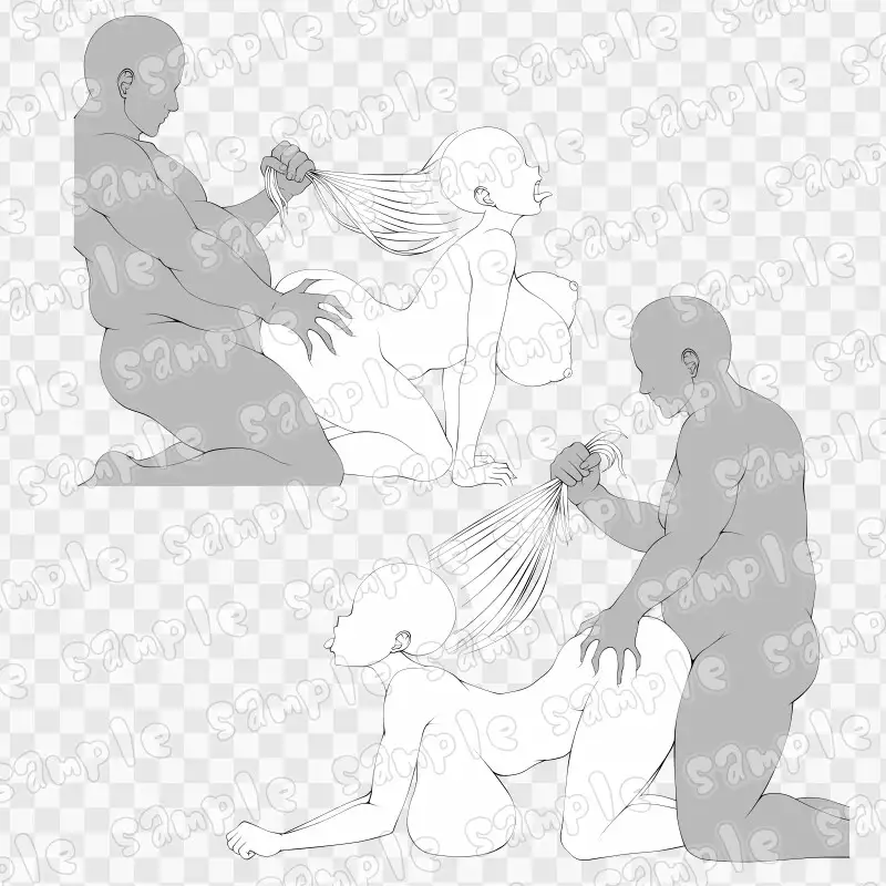 線画素材集[手]111