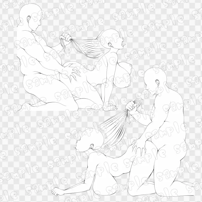 線画素材集[手]111