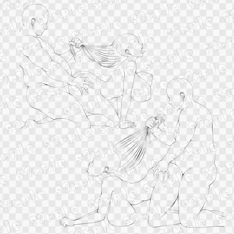 線画素材集[手]111