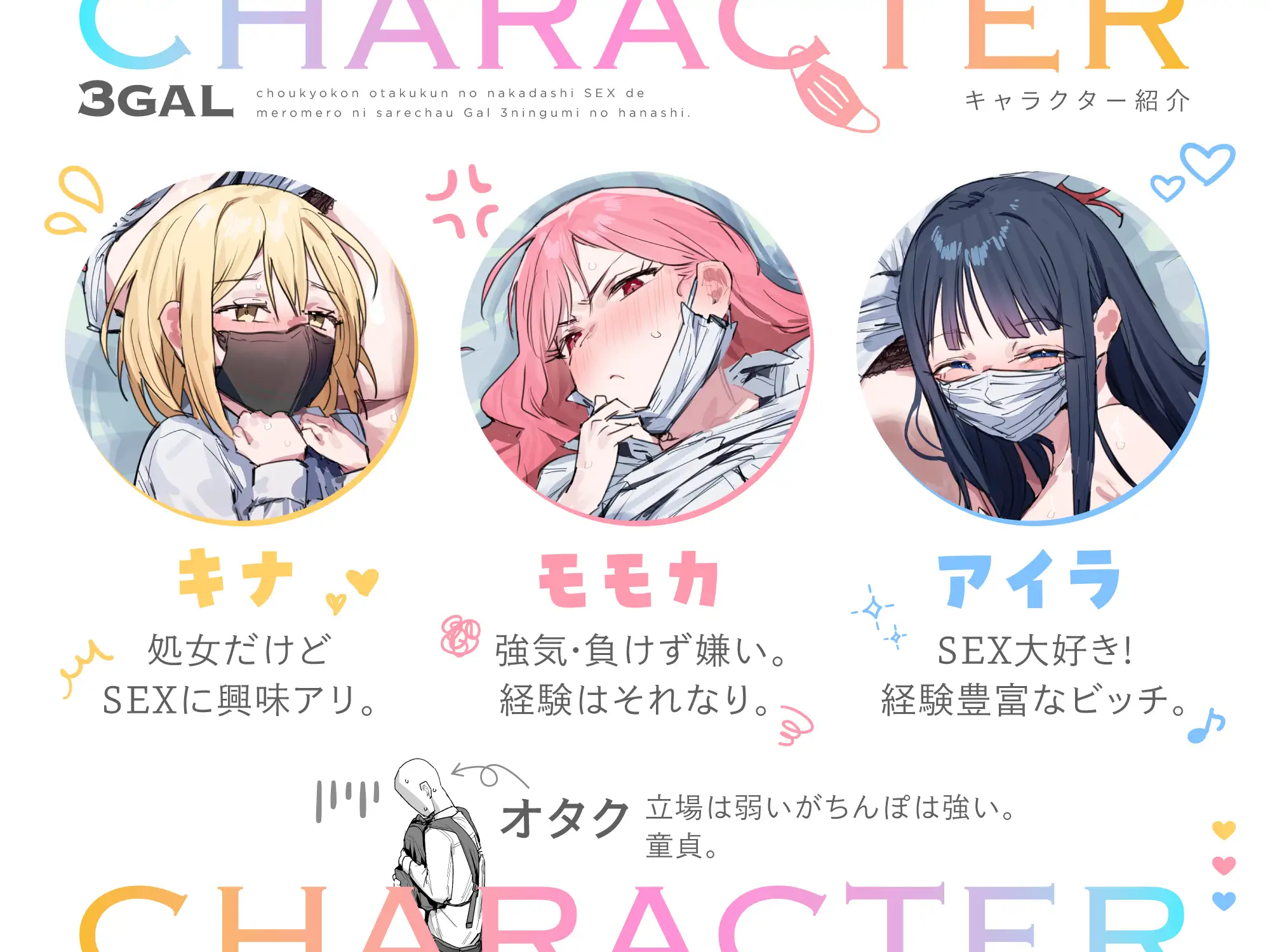 3ギャル～超巨根オタク君の中出しSEXでメロメロにされちゃうギャル3人組の話～