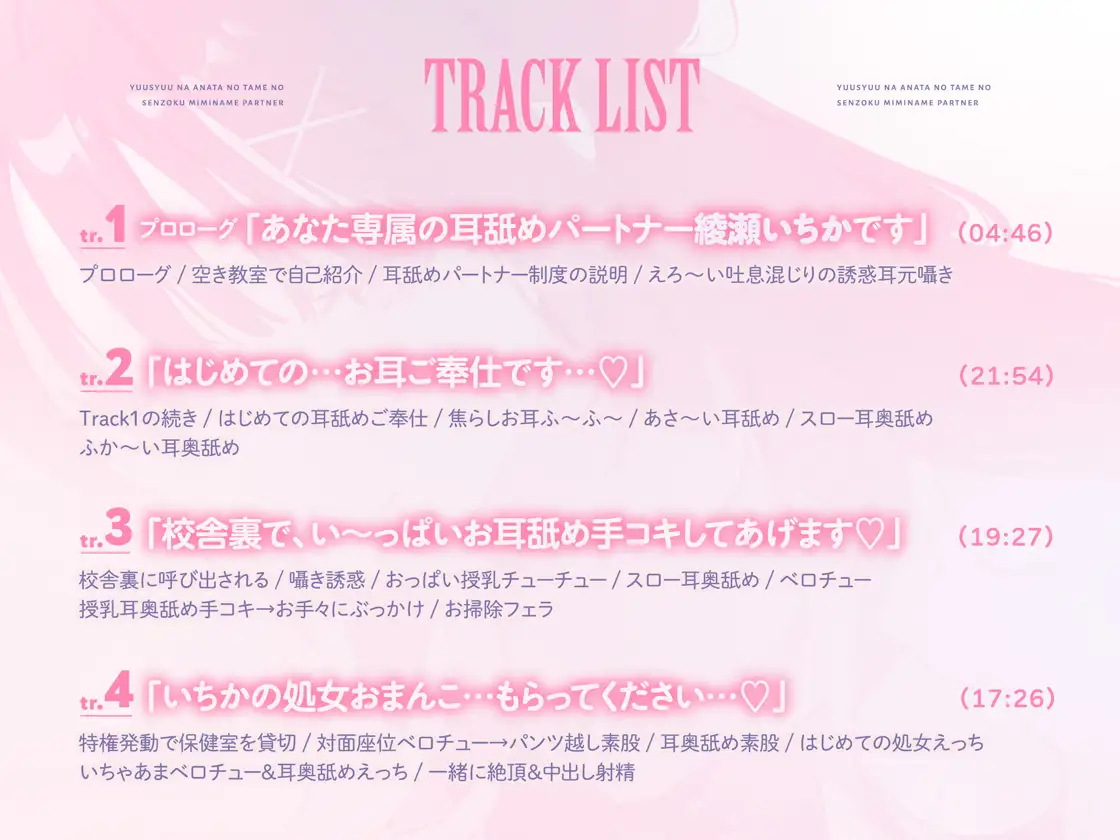 【全編耳奥舐め】優秀なアナタのための