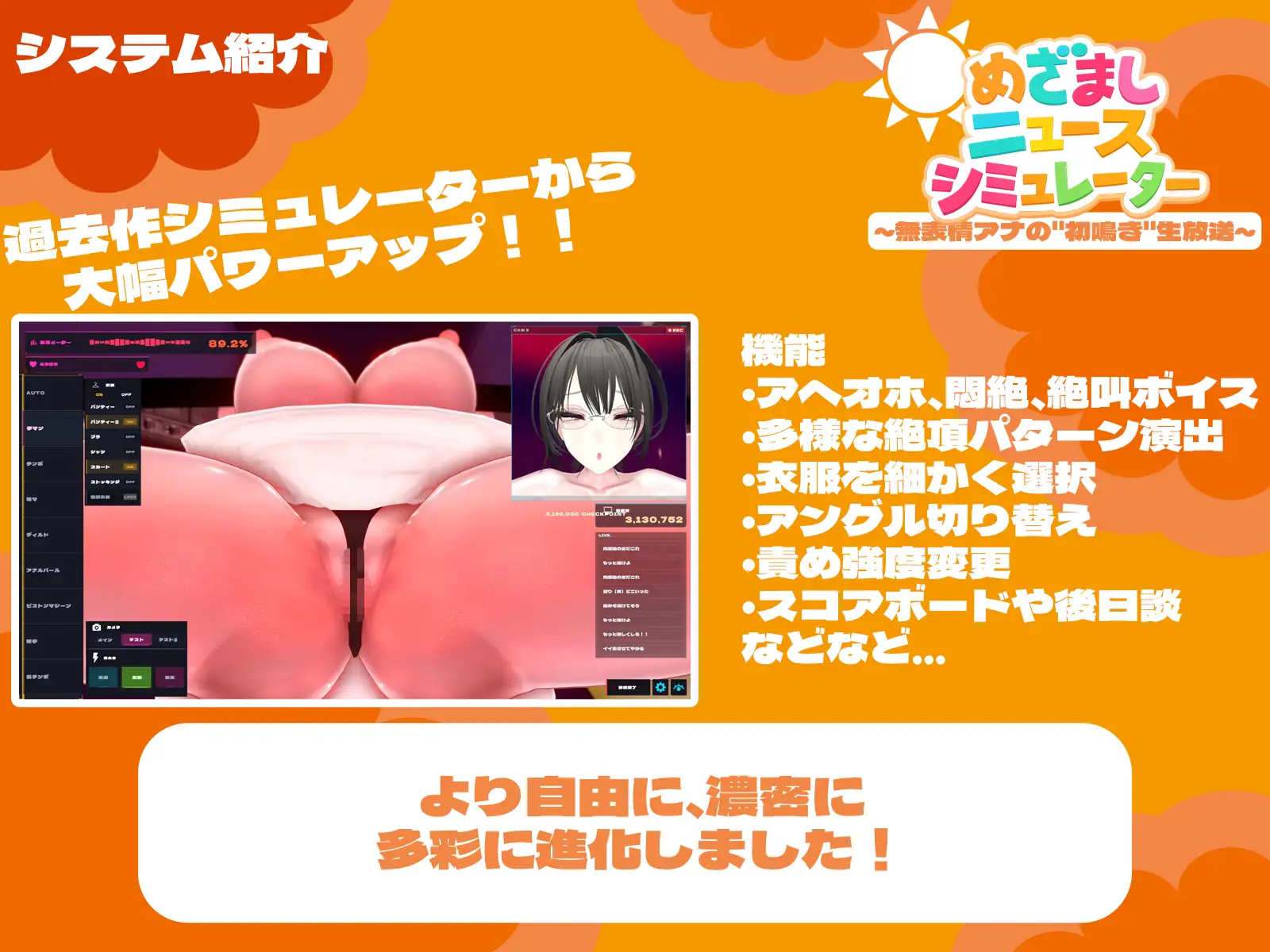 めざましニュースシミュレーター ～無表情アナの