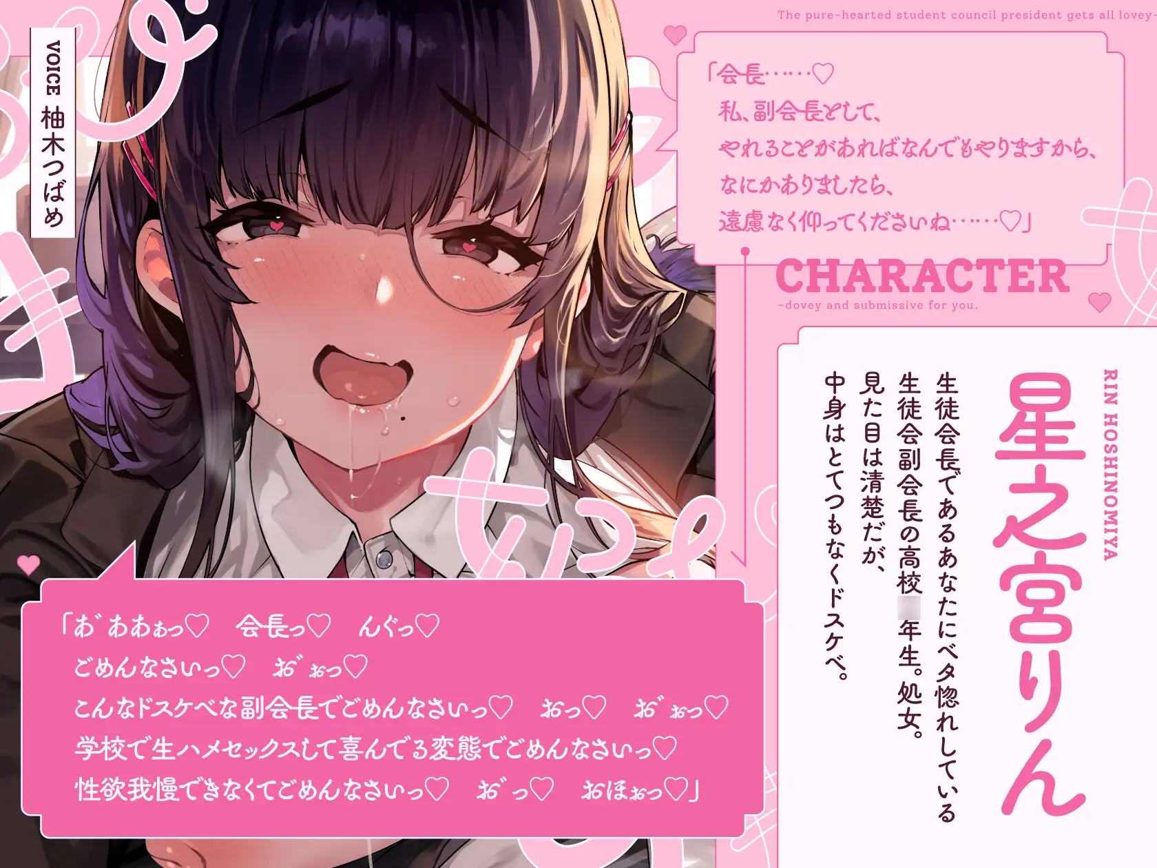 【6/20まで初回購入特典付き♡】清楚でドスケベな生徒会副会長があまあま媚び媚びご奉仕してくれる話♡【KU100ハイレゾバイノーラル】