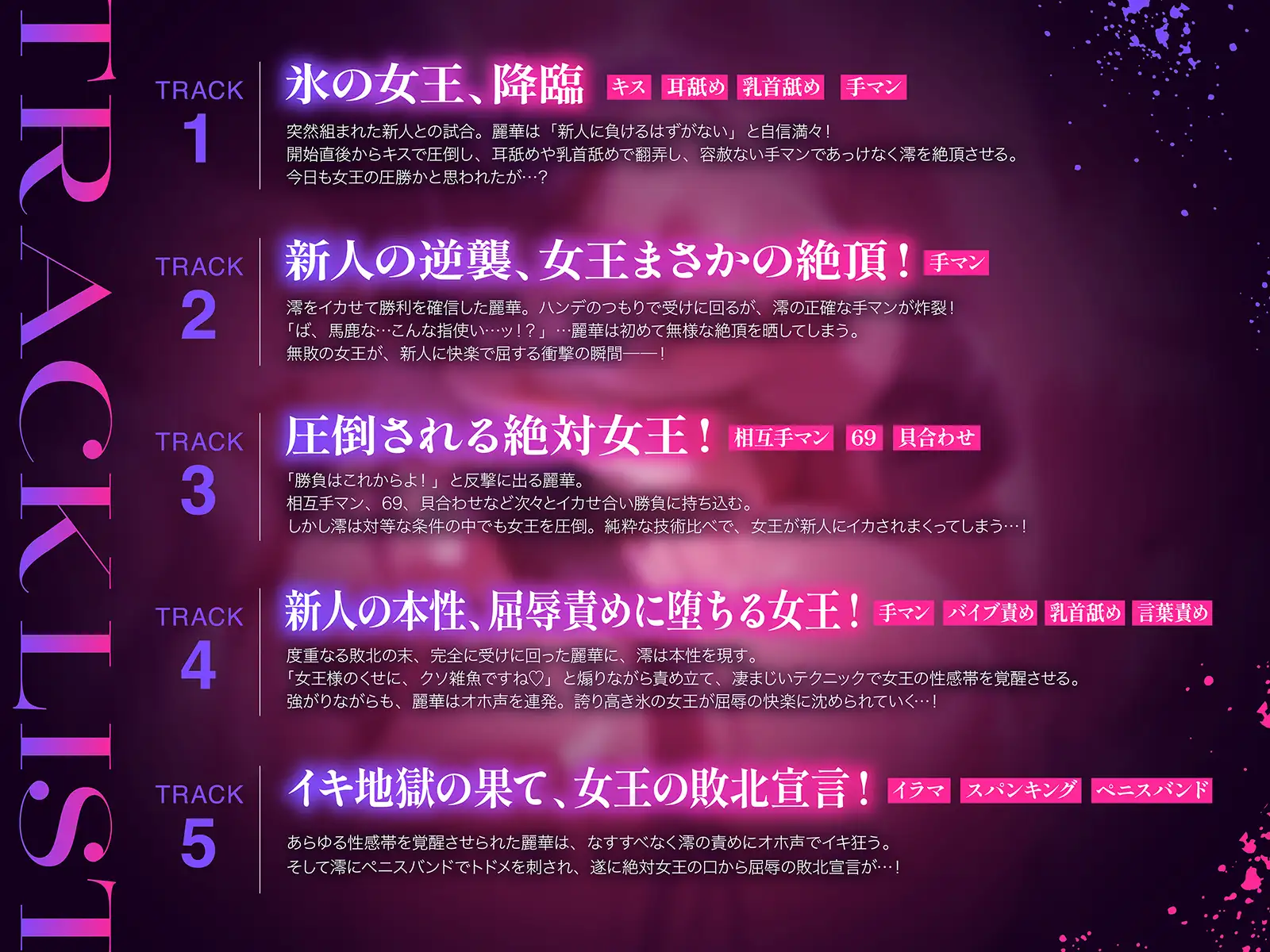 【地下・レズバトル】絶対女王vs謎の新人~無敗の絶対女王が新人選手に圧倒されてイキ地獄!!~【KU100】