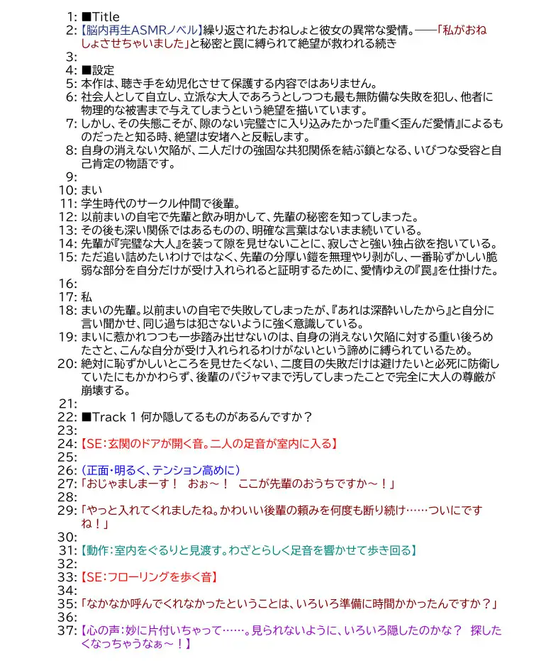 【脳内再生ASMRノベル】繰り返されたおねしょと彼女の異常な愛情。――「私がおねしょさせちゃいました」と秘密と罠に縛られて絶望が救われる続き