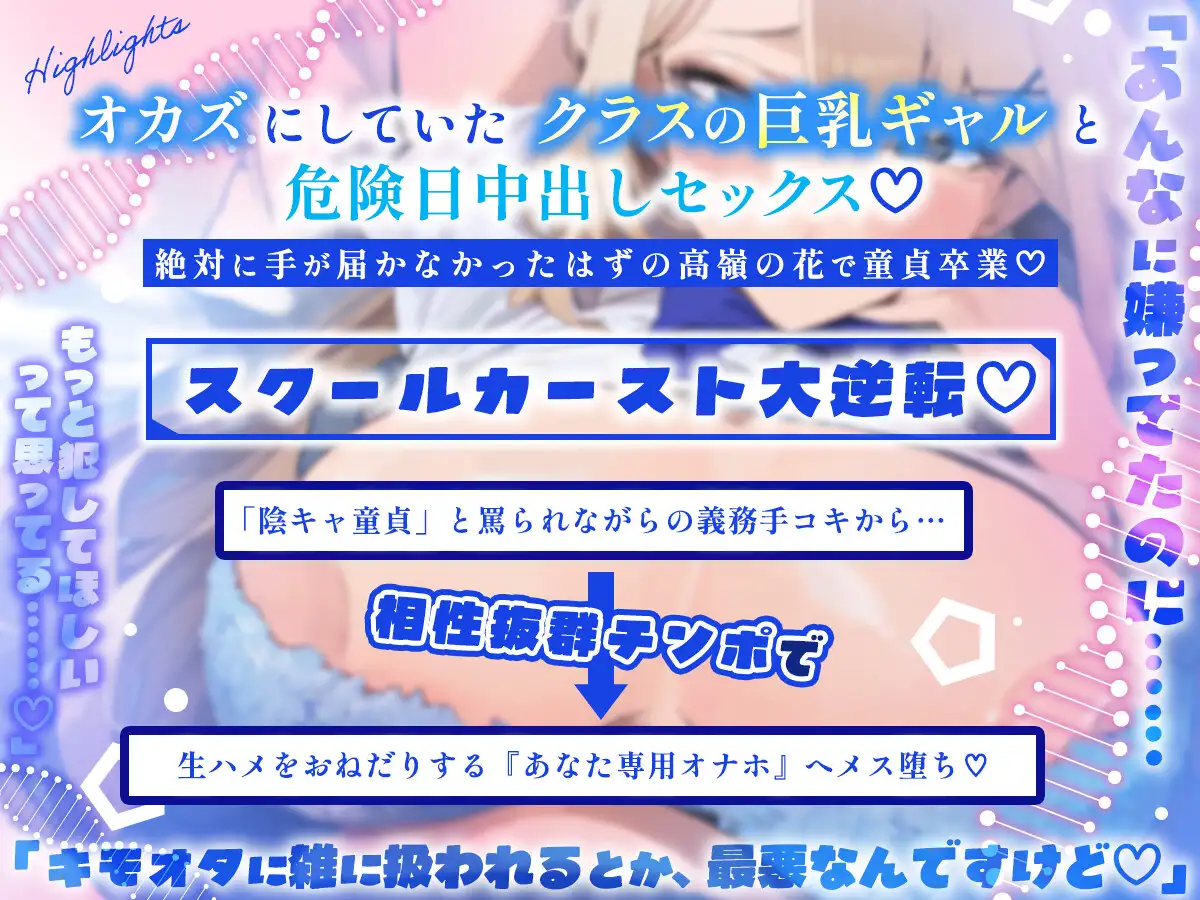 【立場逆転】カースト最上位のギャルJKが、クラスの陰キャと強○子作りマッチング