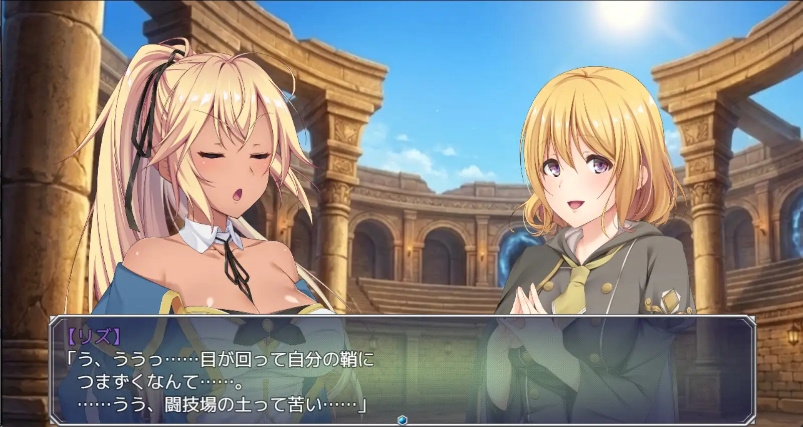 【立ち絵素材R18】金髪ポニテ褐色肌の少女剣士 フルセットPSDパック