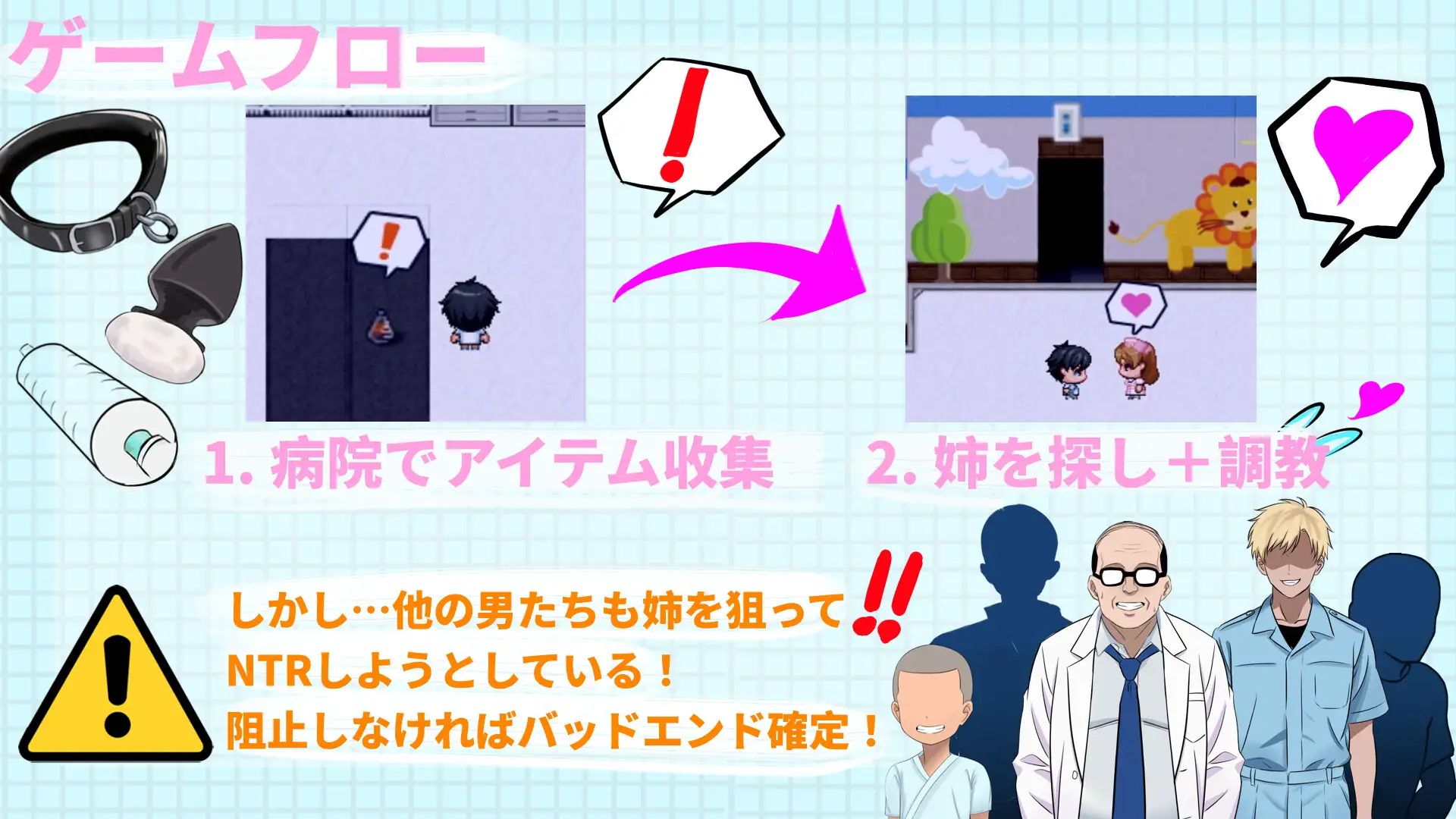 大好きな看護師姉さんを寝取ろう～けどぉー他の男たちにも狙われていた