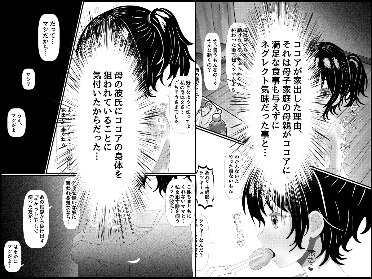 家出少女の破瓜と妊娠