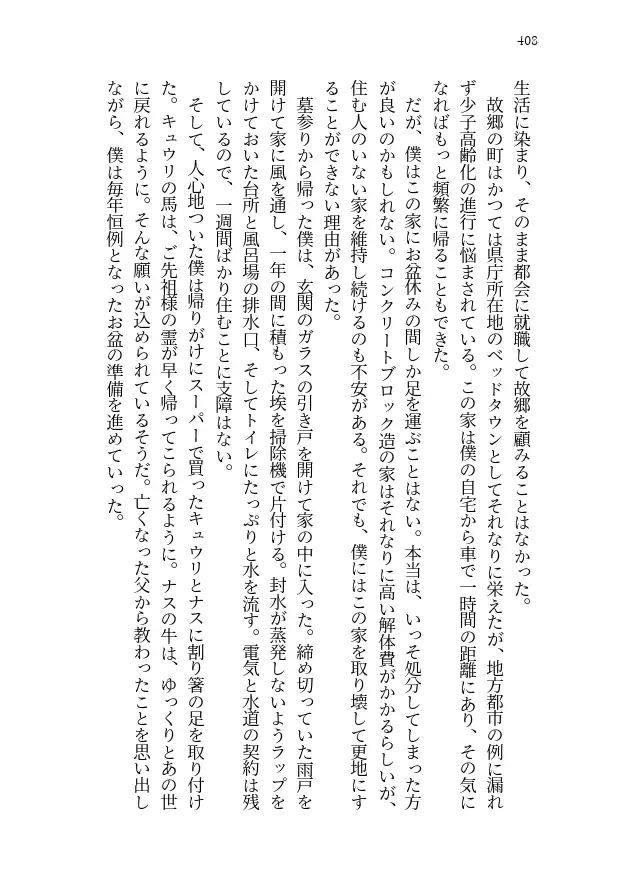 妹の帰省、繰り返す夏