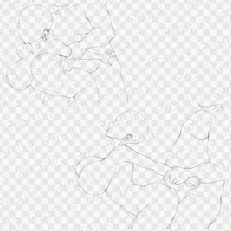 線画素材集[手]114