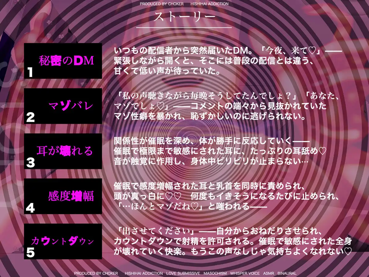 【催○音声】小悪魔ASMR配信者の耳感度増幅マゾトランス調教～秘密の限定配信～