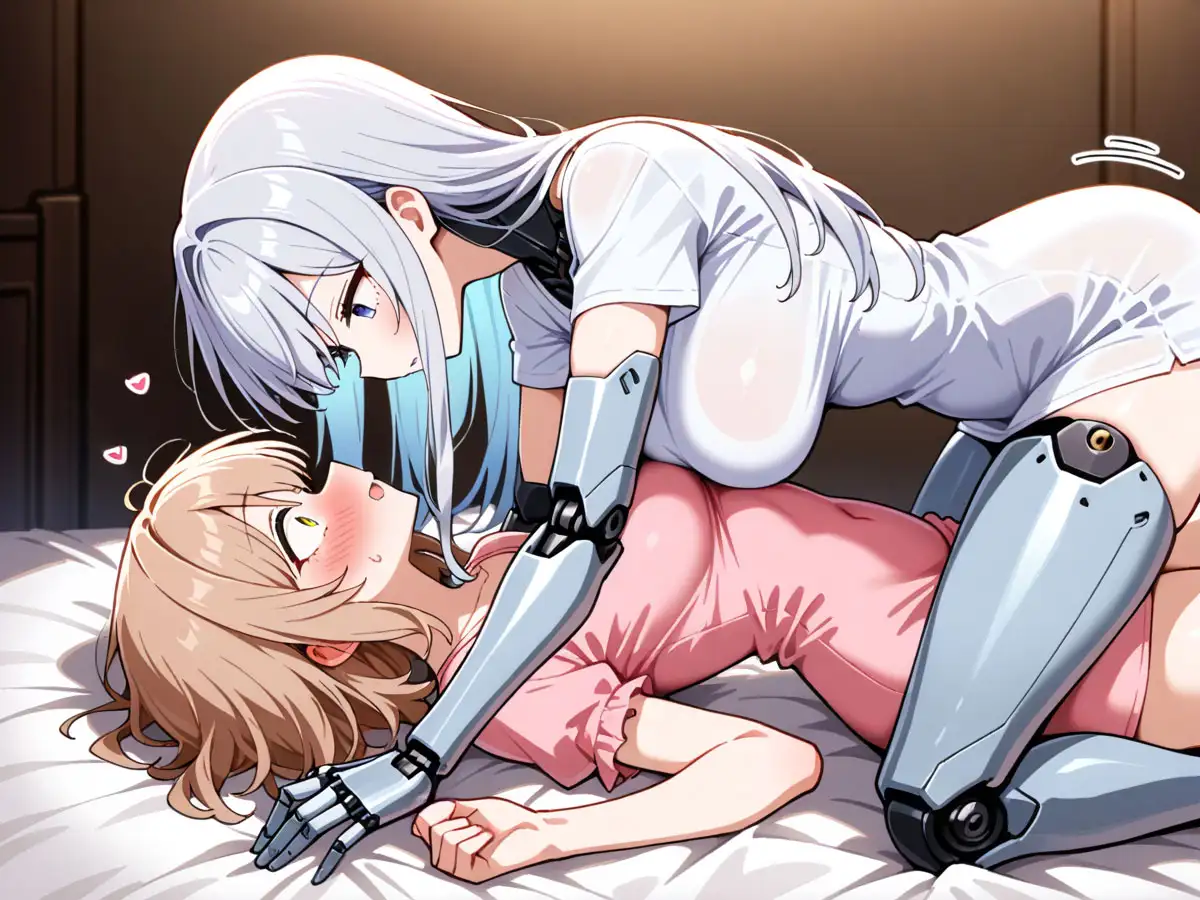 【百合】彼氏の家で見つけた美少女アンドロイドを起動してみたら、えちえちモードで襲われた‥
