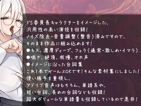 Vol11 音声素材『ドS委員長つばさちゃん』CV甘夢咲りうむ