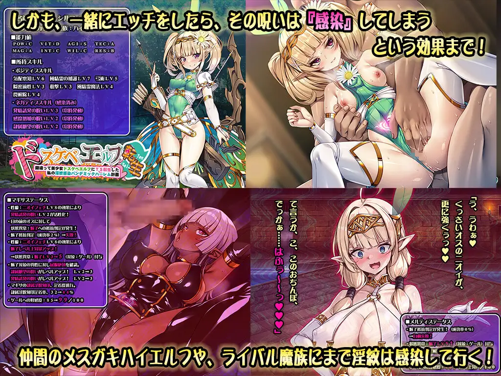 ドスケベエルフTS転生～間違って美少女ドスケベエルフにTS転生した私の淫紋感染パンデミックハーレム計画～