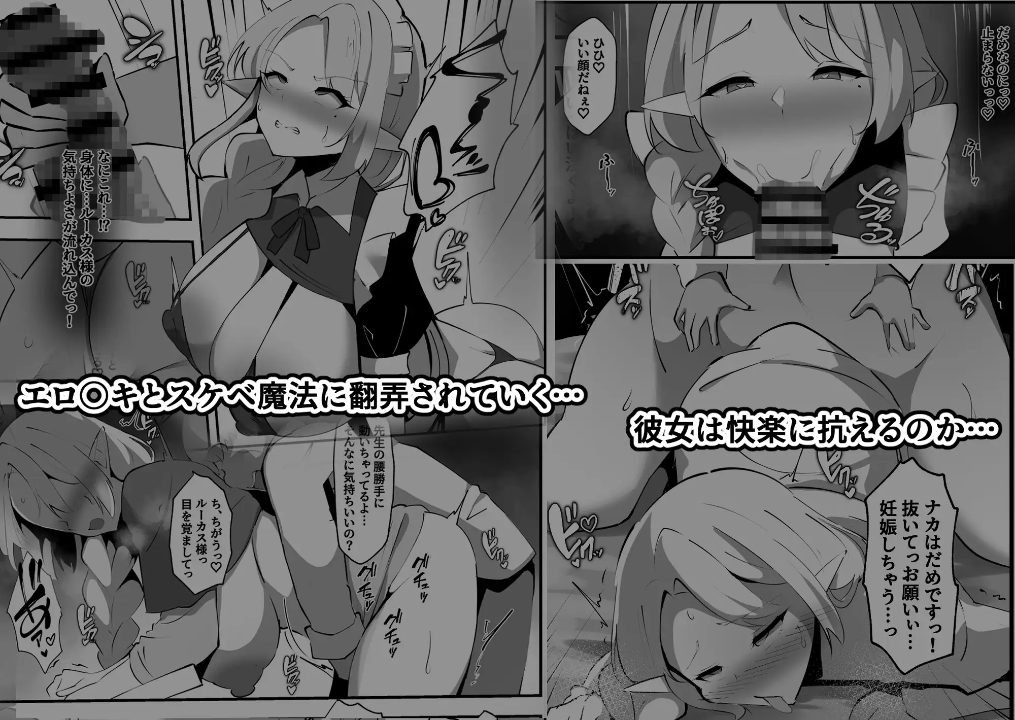 淫落魔法授業～人妻エルフはエロ〇キ貴族の孕ませ肉便器～