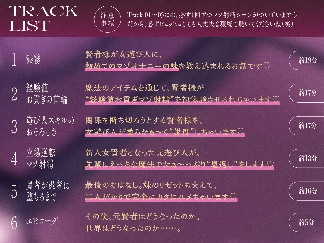 【連作短編オナサポ音声】賢者が愚者に堕ちるまで ～女遊び人のマゾ転がし経験値ドレイン～