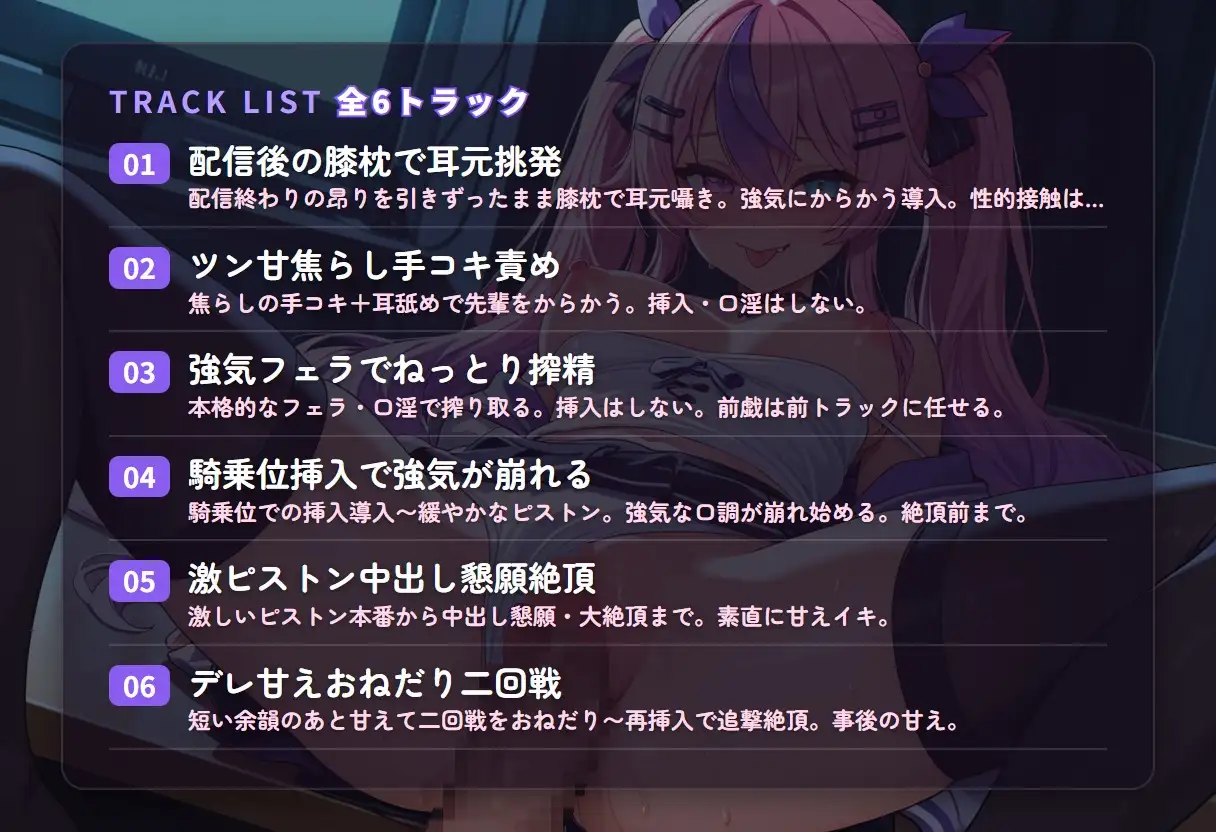 【ツン甘囁き×中出し懇願】生意気人気配信者の興奮鎮めご奉仕えっち ~強気が崩れて甘えイキ堕ち♡~(全44分)