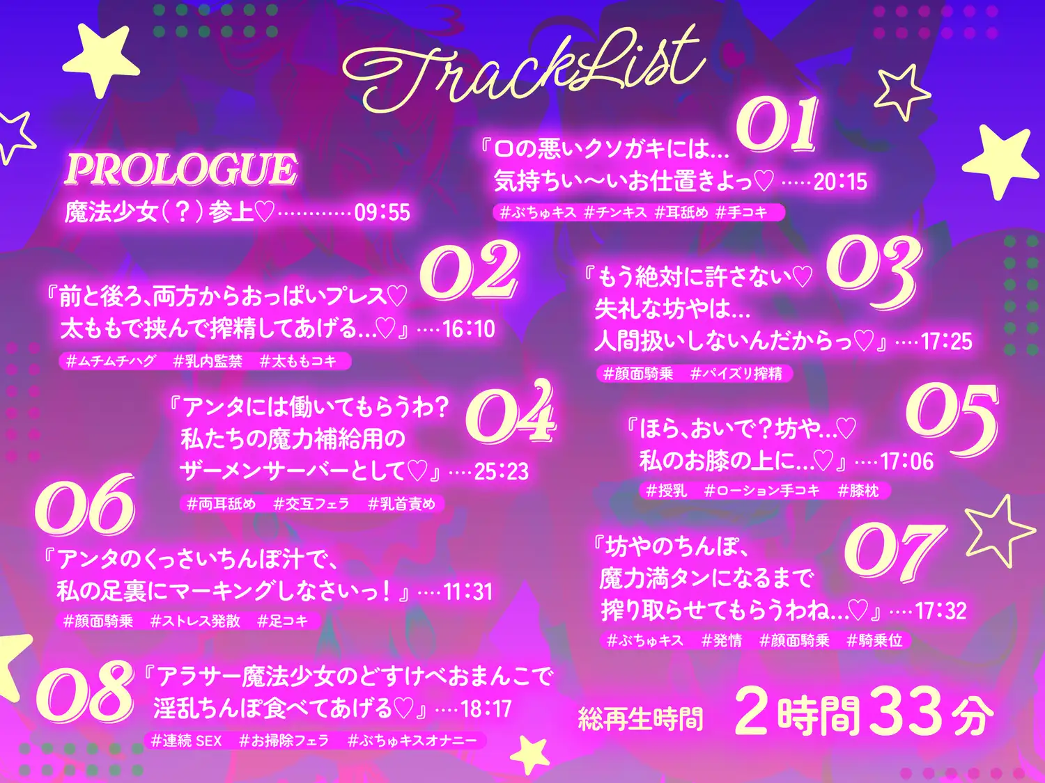 【うわキツ】【逆レ】【どすけべ】【欲求不満】魔法熟女〜悪の下っ端戦闘員の貴方は、ベテラン魔法少女(?)二人組にお仕置き搾精される〜