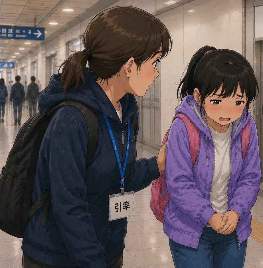 お花摘みの失敗 さほさん、駅で