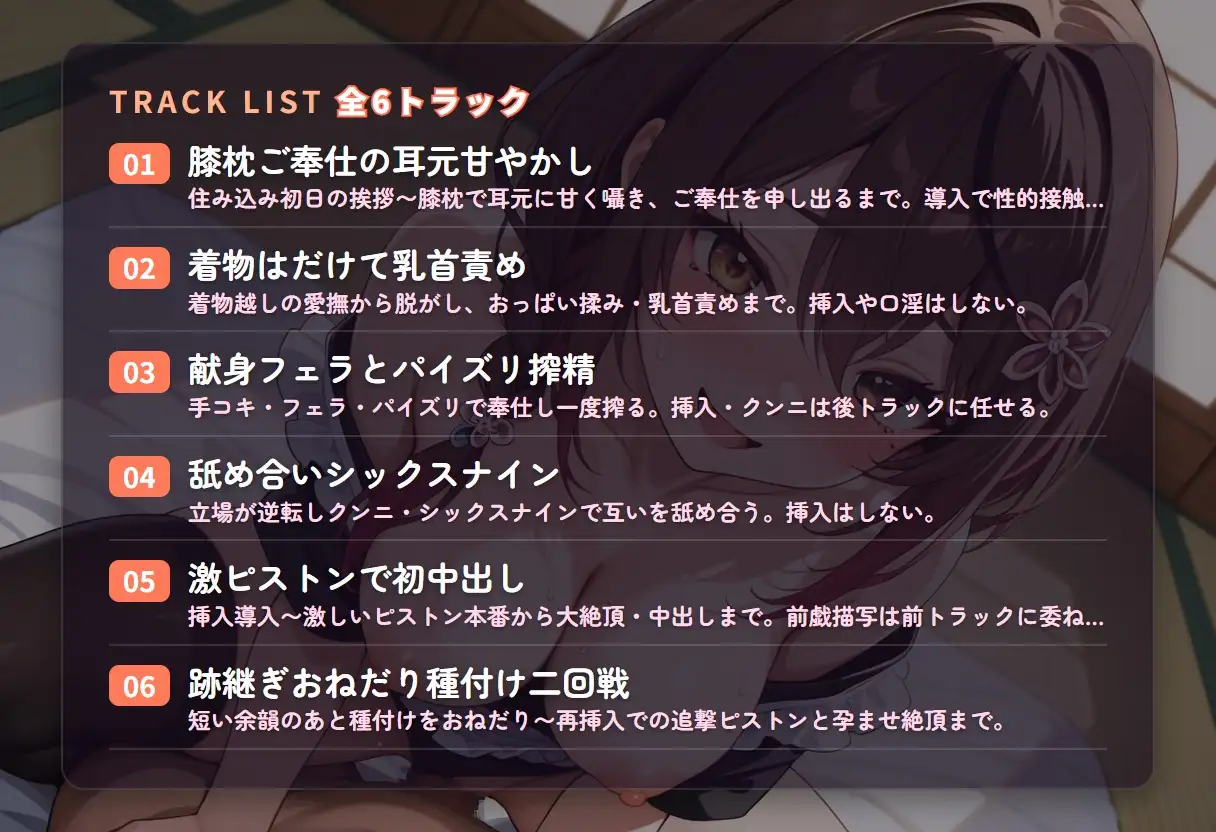 【ご奉仕囁き×種付け懇願】献身住み込み家政婦の旦那さまとろとろ甘やかし搾精 ~跡継ぎ孕むまで朝まで奉仕えっち♡~(全50分)