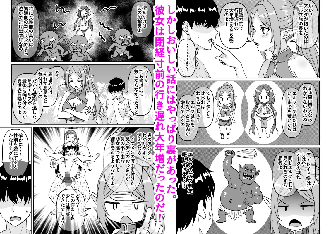 閉経寸前の崖っぷち行き遅れ熟女エルフに召喚された結果