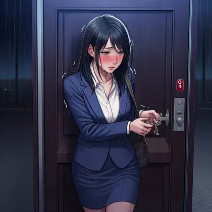 『深夜1時のお隣の美人OL。俺の部屋のドアノブをガチャガチャしたのは彼女でした』