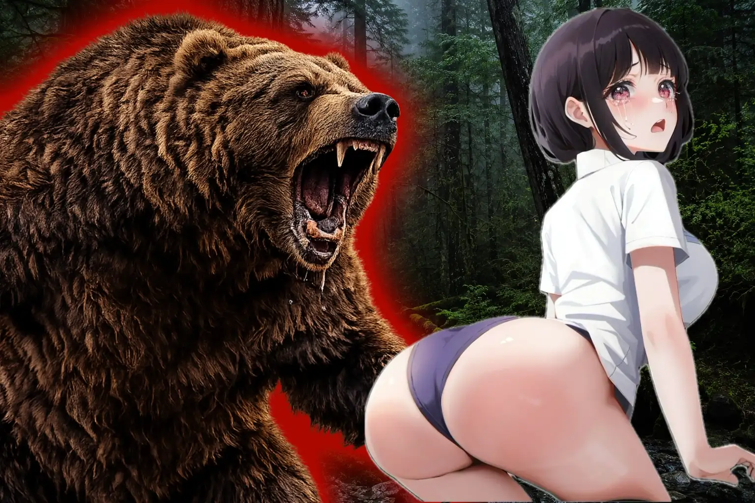 雌肉捕食!少女や美女たちがヒグマに喰われる話 人喰いモンスターがとにかく少女や若い女を喰いまくるvore捕食作品