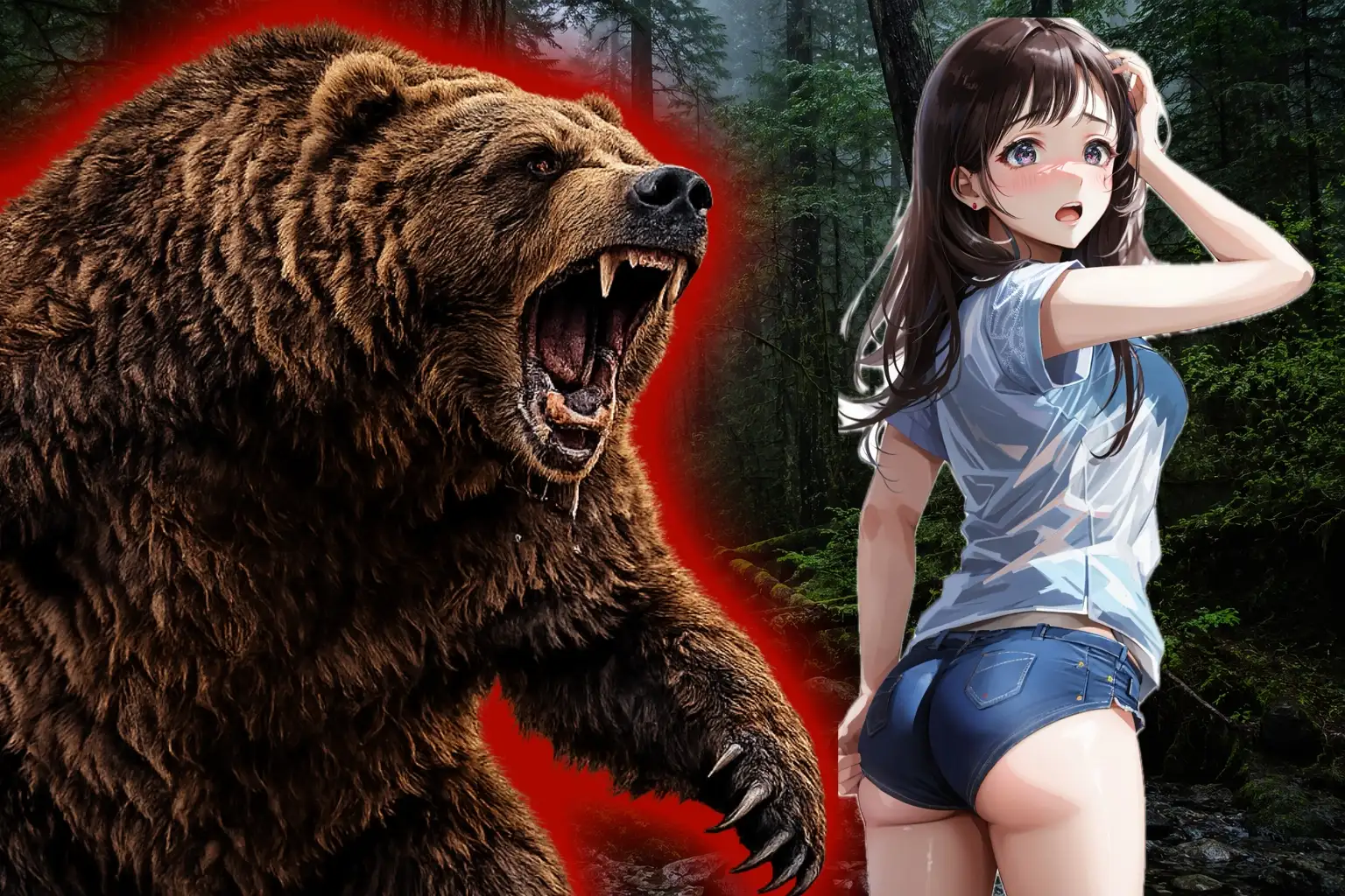 雌肉捕食!少女や美女たちがヒグマに喰われる話 人喰いモンスターがとにかく少女や若い女を喰いまくるvore捕食作品