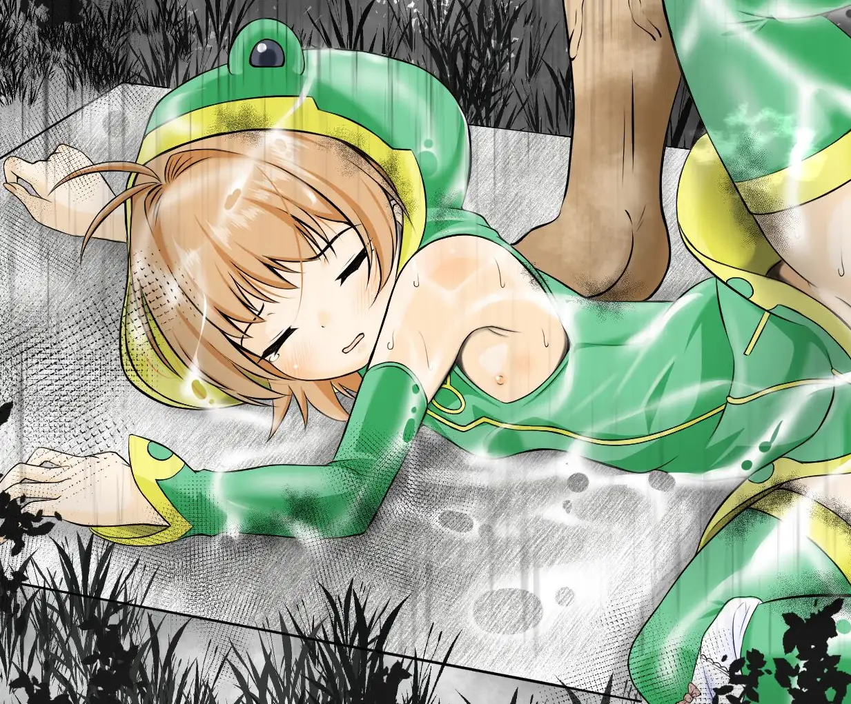 兄に傘を届けに行く途中に茂みに連れ込まれレ●プされるさ●らちゃん