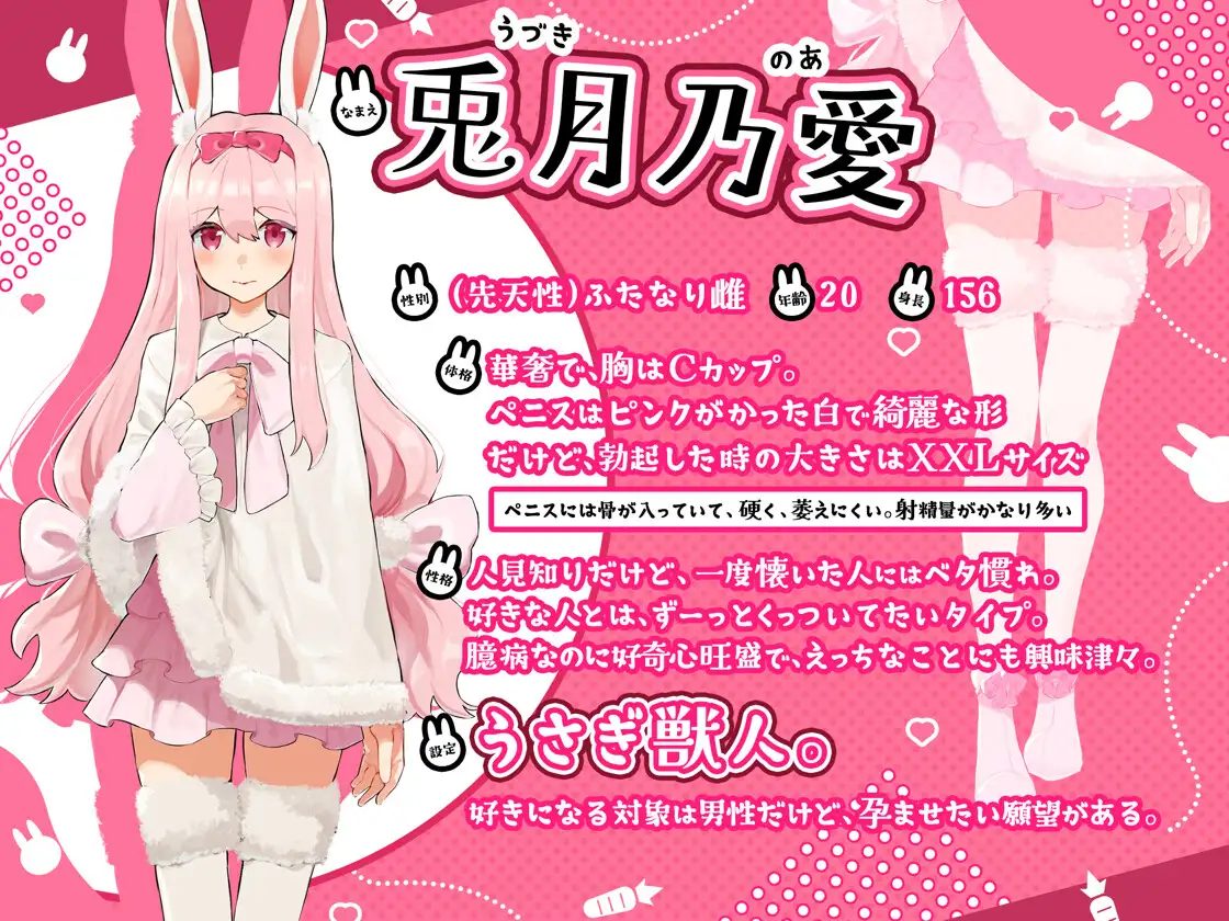 マッチングしたふたなりうさぎ獣人ちゃんの性欲爆発♡極甘いちゃらぶ逆アナル孕ませ交尾
