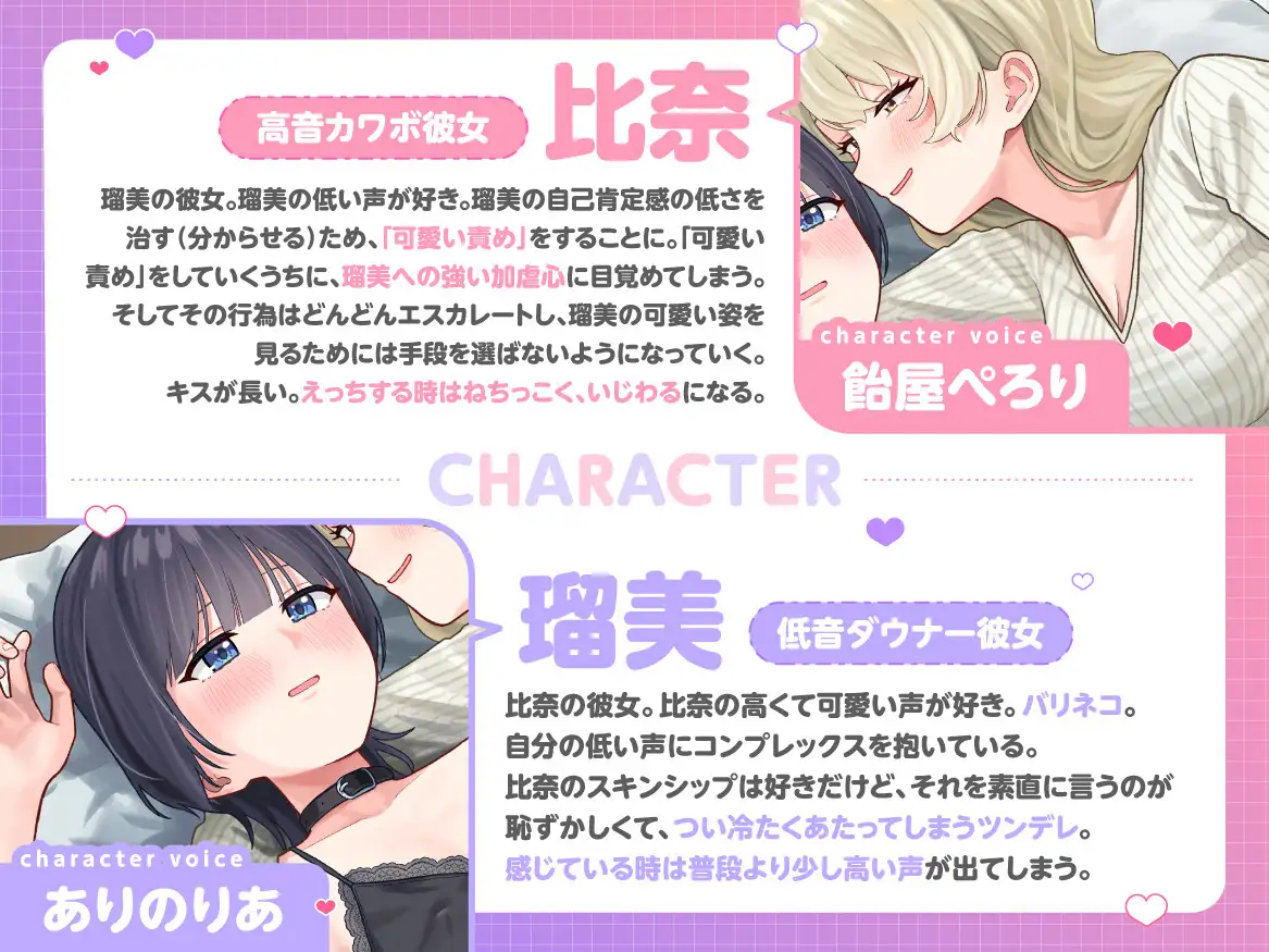 【甘々百合えっち】低音ダウナー彼女を高音カワボ彼女が可愛い責めでイかせまくる話
