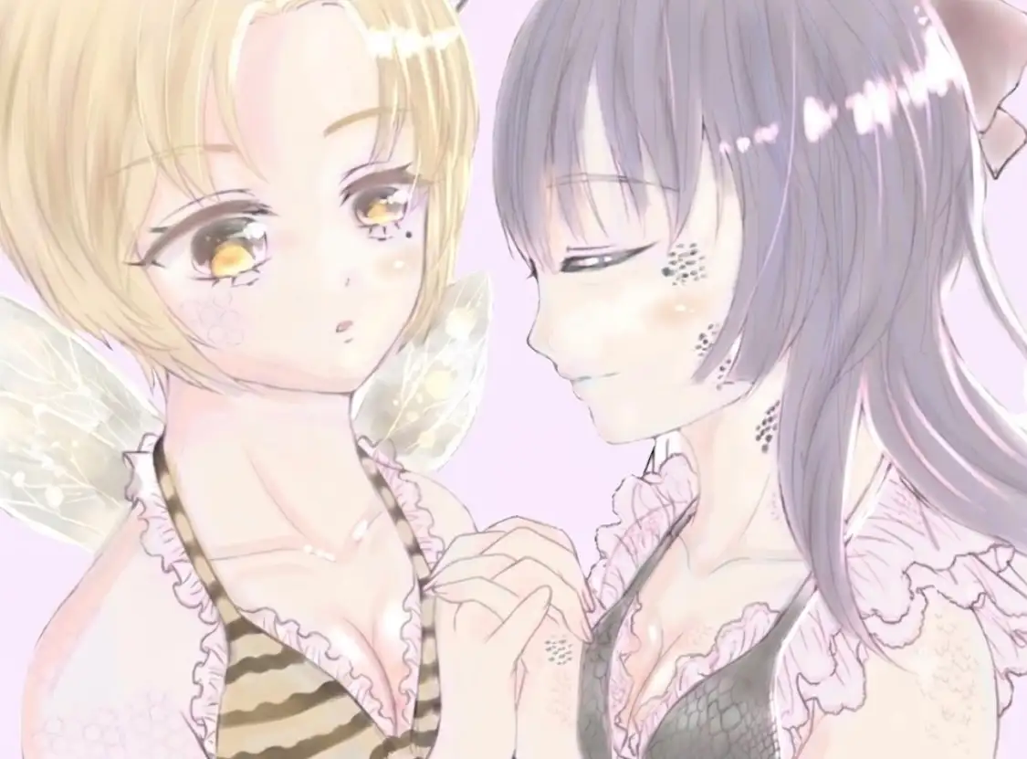 ~屋敷で看病されて~ドSな女王蜂とヤンデレ清姫による麻酔の脳姦責め こちょこちょ 甘噛み 囁きෆෆෆ