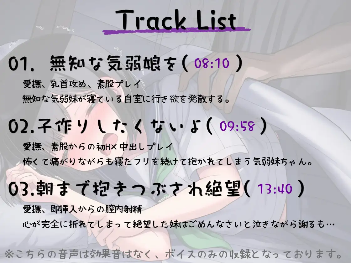『だめだよ、お兄ちゃんっ!』が言えなくて。~気弱っ娘に夜通しレ○プでどぷどぷ膣内射精~