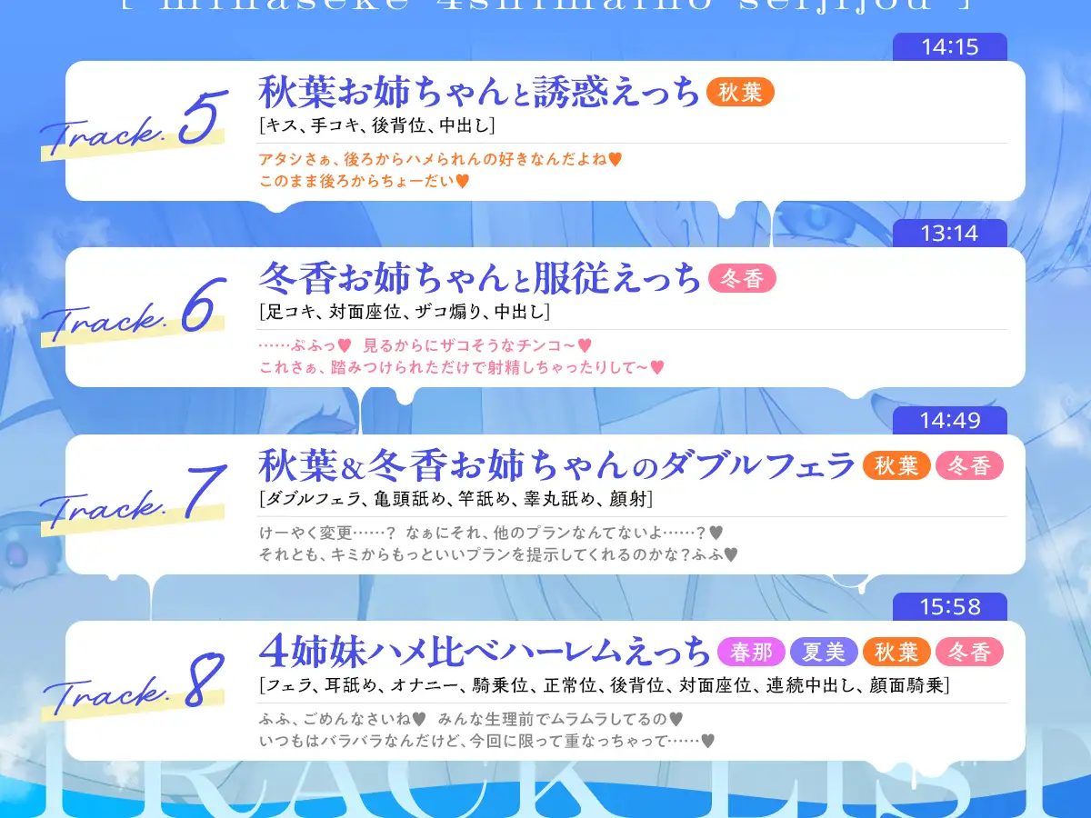 水無瀬家4姉妹の性事情