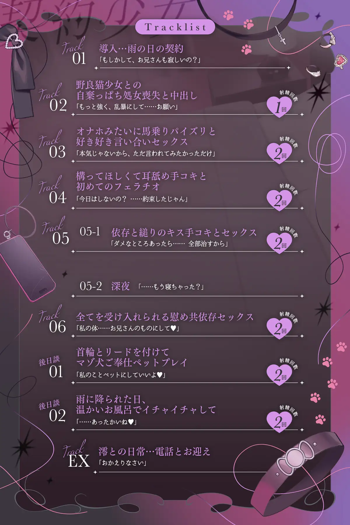 【3時間超】深愛、契約少女~ダメな私を愛して欲しいダウナーJKと雨宿りの慰めナマえっち~