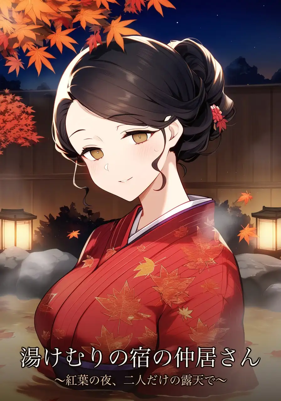 湯けむりの宿の仲居さん ~紅葉の夜、二人だけの露天で~