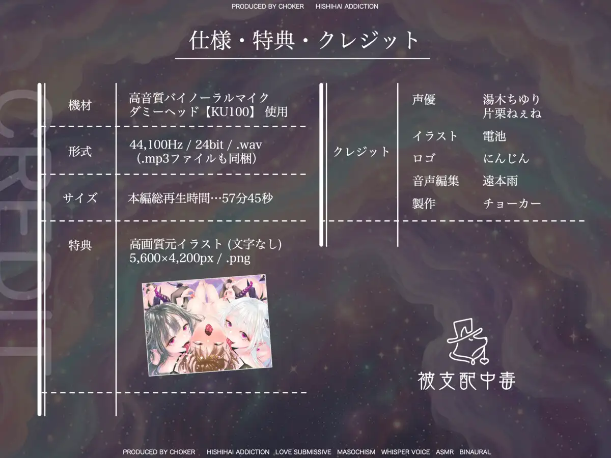 【脳分割催○】双子サキュバスの両耳挟み撃ちマゾ搾精～片耳ずつ、別々に堕ちちゃう♡～