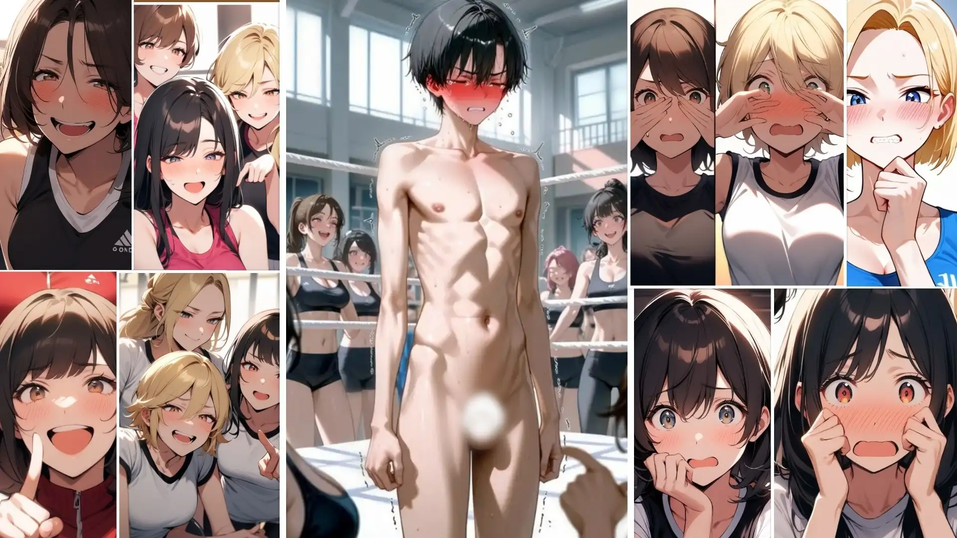 いじめっ娘倶楽部のSPHボイス 女子に負けてリングの上で全裸にされる話 【第2話】屈辱のチン長測定