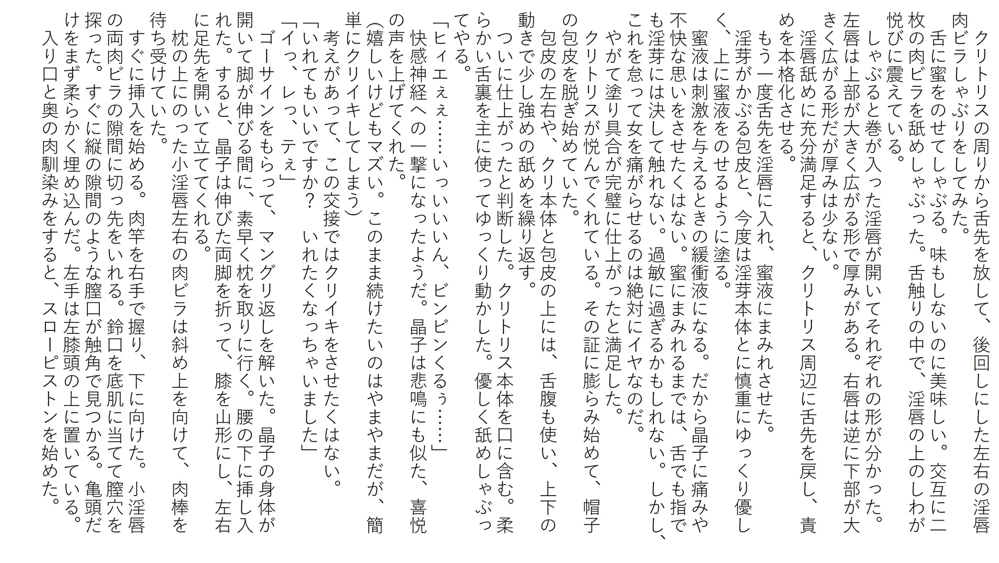 蜜愛液に濡れる四人の巨乳美女 二章 晶子と満子