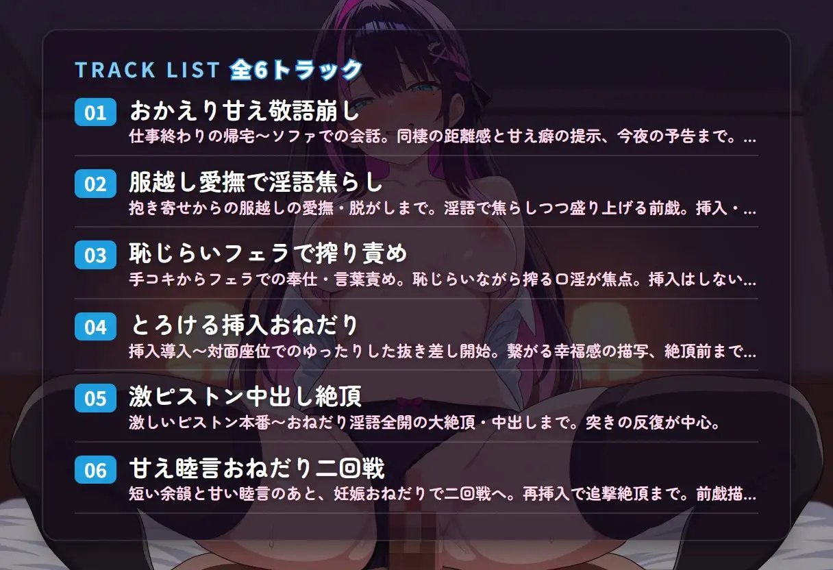 【淫語おねだり×甘やか同棲】敬語崩れ甘えん坊彼女のとろとろ中出しおねだり生活 ～きみ専用おまんこにたっぷり注いで♡～(全44分)
