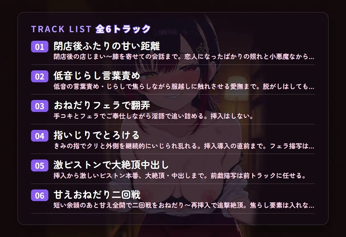 【じらし淫語×甘やかし】小悪魔古書店主のとろとろ言葉責め恋人えっち ～閉店後ふたりきりで甘やかし搾精♡～(全54分)